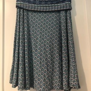 Blue detailed skirt